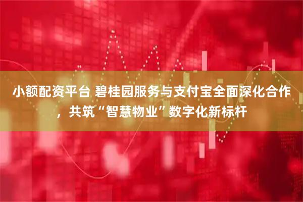 小额配资平台 碧桂园服务与支付宝全面深化合作，共筑“智慧物业”数字化新标杆